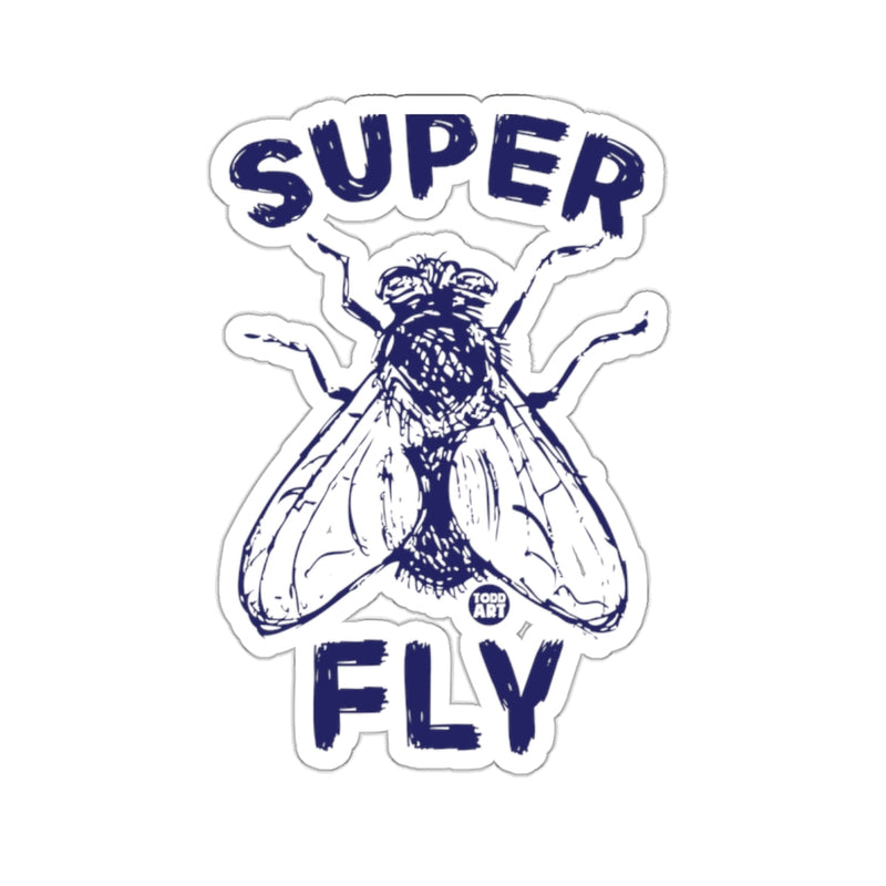 Load image into Gallery viewer, Super Fly Illustration with Insect Design Sticker

