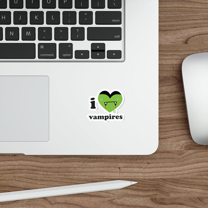 Load image into Gallery viewer, I Love Vampires Sticker Perfect for Laptops and Notebooks
