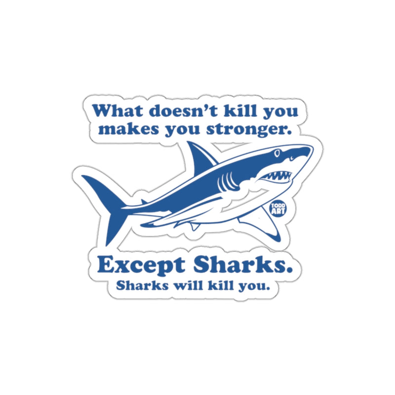 Load image into Gallery viewer, Except Sharks Funny Shark Art Illustration sticker
