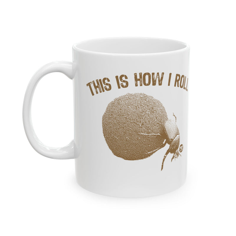 Load image into Gallery viewer, How I Roll Dung Beetle Mug
