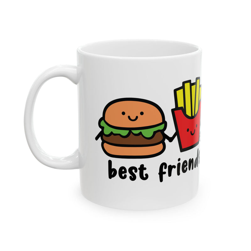 Load image into Gallery viewer, Best Friends Burger and Fries Mug, Funny Burger and Fries Coffee Mug, Burger Lover Mug
