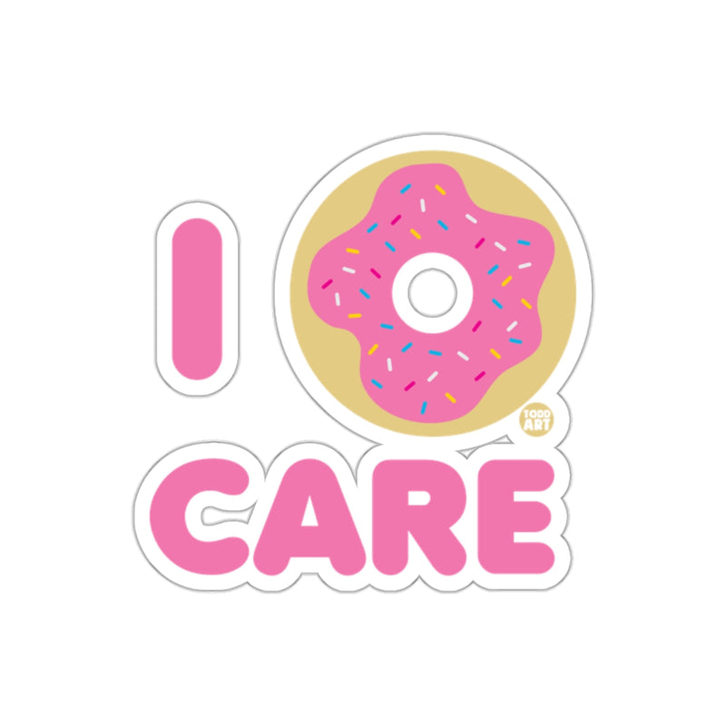 Load image into Gallery viewer, I Care Donut Design Motivational Quote Sticker
