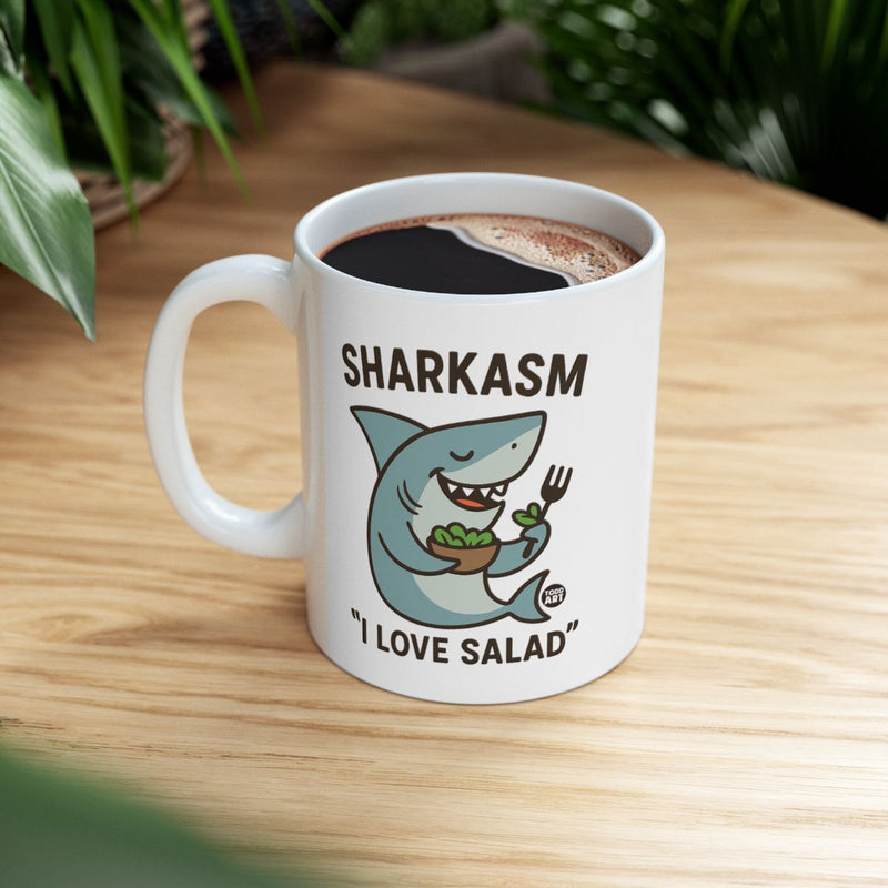 Load image into Gallery viewer, Sharkasm I Love Salad Funny Coffee Mug

