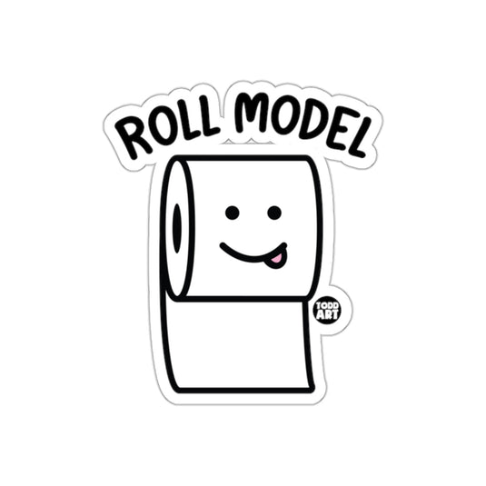 Funny Roll Model Toilet Paper Smiling Face sticker