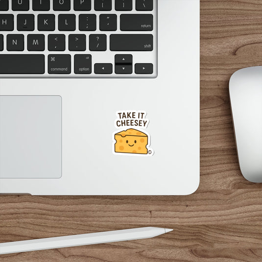 Cute 'Take It Cheesey' Keyboard Laptop Sticker Decal