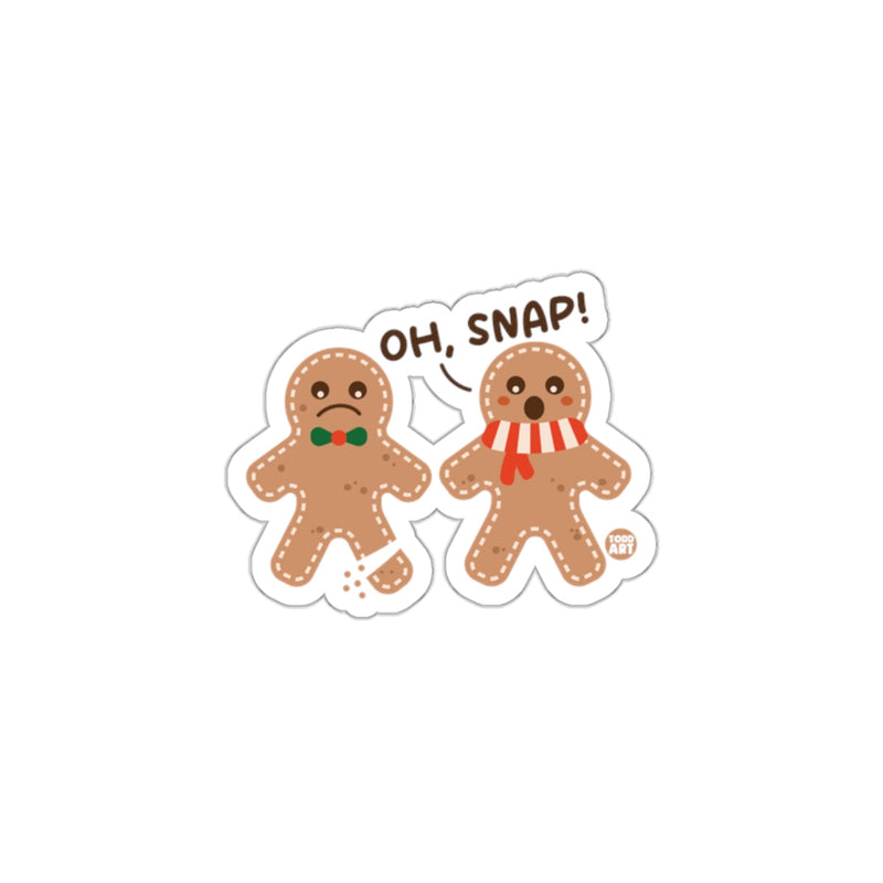 Load image into Gallery viewer, Oh Snap Gingerbread Cookie Design Sticker
