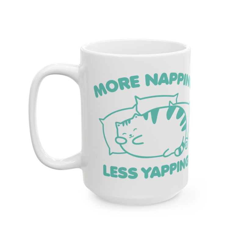 Load image into Gallery viewer, More Napping Less Yapping Cat Cartoon Mug

