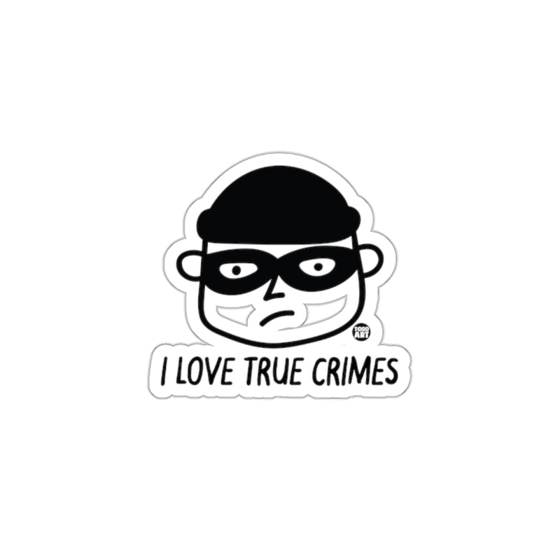 Load image into Gallery viewer, I Love True Crimes Masked Character Sticker Product
