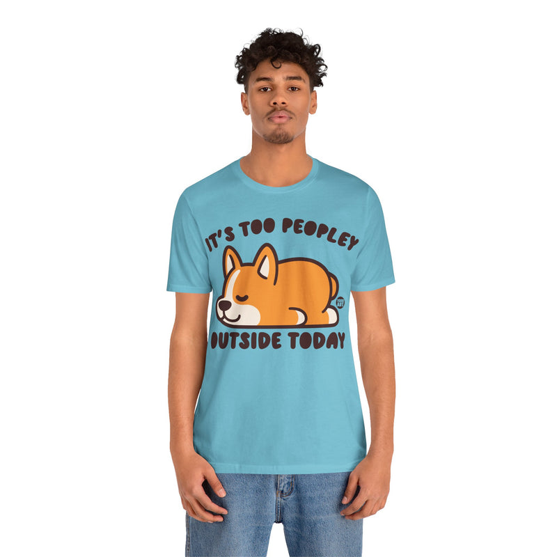 Load image into Gallery viewer, Too Peopley Outside Dog Unisex Jersey Short Sleeve Tee
