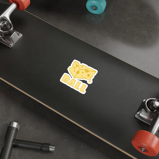 Cheese Ball Sticker for Skateboards and Laptops