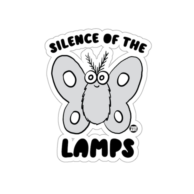 Load image into Gallery viewer, Silence of the Lamps Funny Moth Sticker
