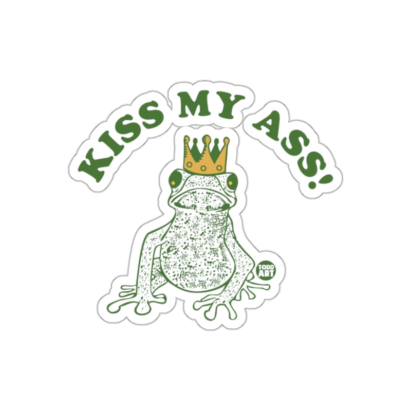 Load image into Gallery viewer, Kiss My Ass Frog With Crown Graphic Sticker
