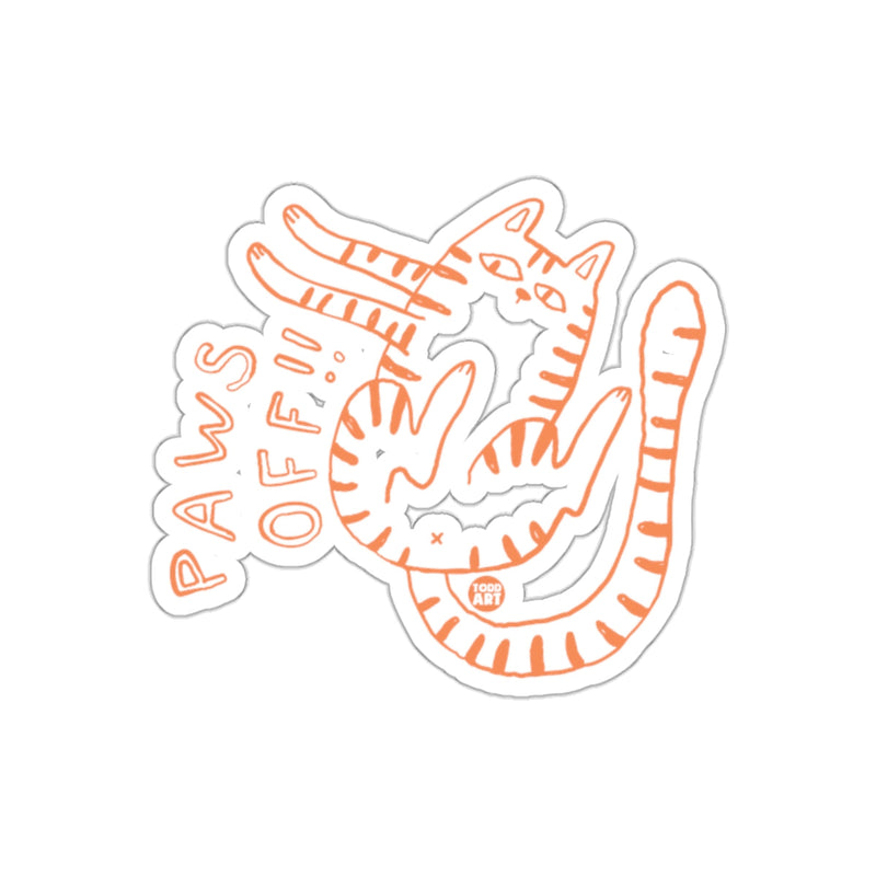 Load image into Gallery viewer, Paws Off Cat Sticker Decorative Art Sticker
