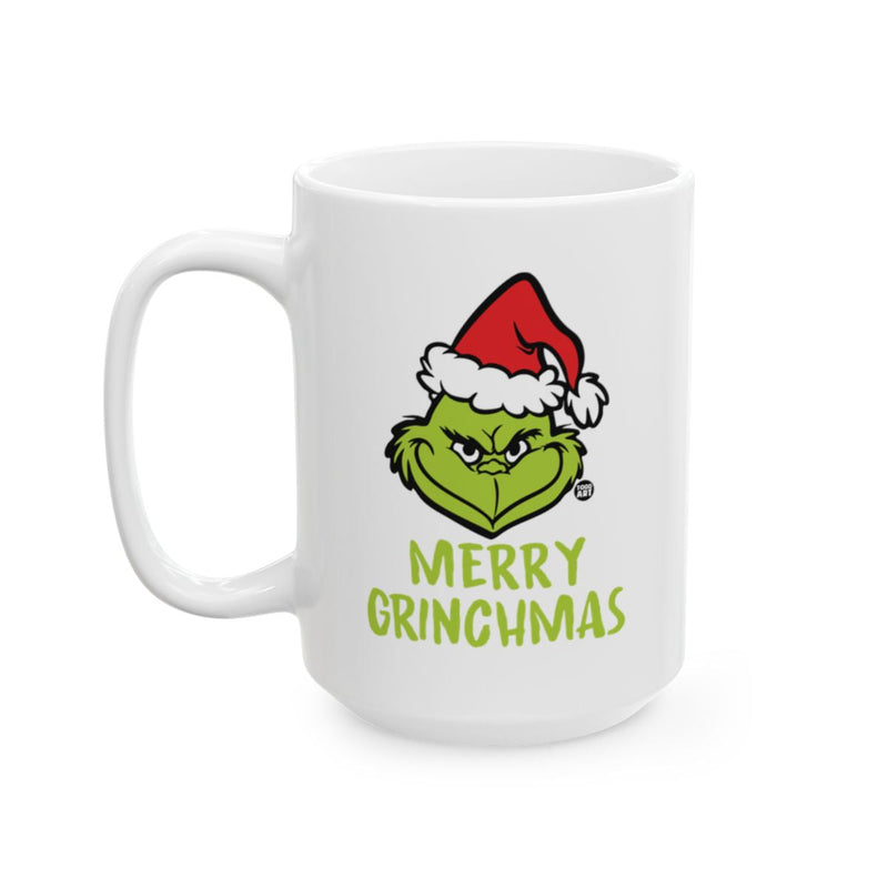 Load image into Gallery viewer, Merry Grinchmas Santa Hat Grinch Christmas Mug
