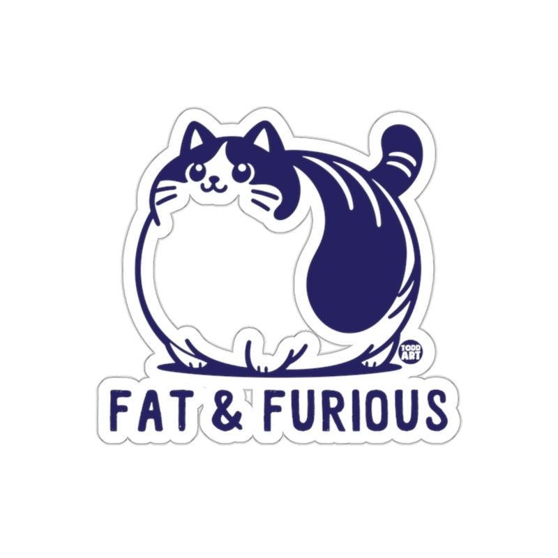 Load image into Gallery viewer, Fat &amp; Furious Chubby Cat Sticker Fun Design
