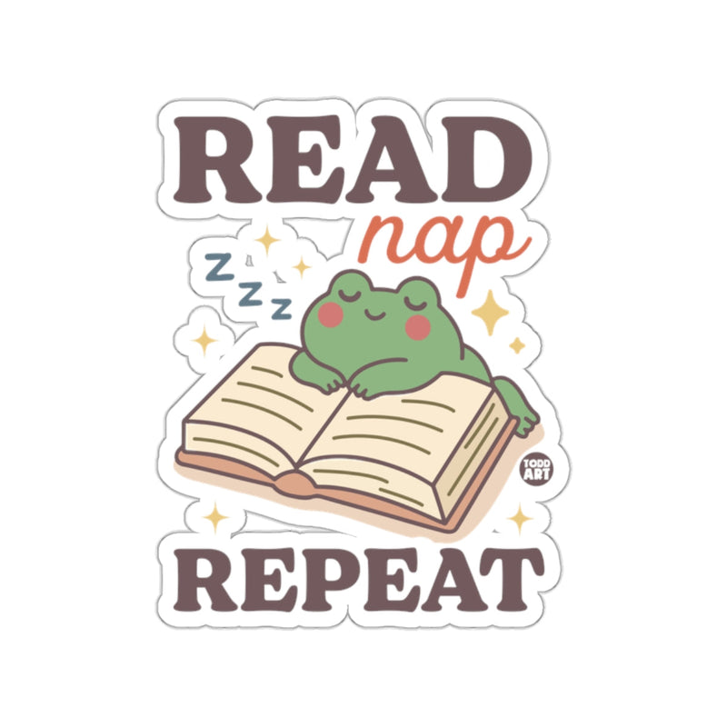 Load image into Gallery viewer, Read Nap Repeat Frog on Book Sticker
