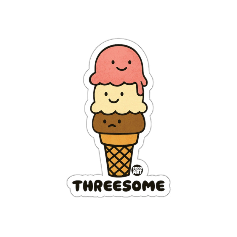 Load image into Gallery viewer, Cute Triple Scoop Ice Cream Smiling Sticker

