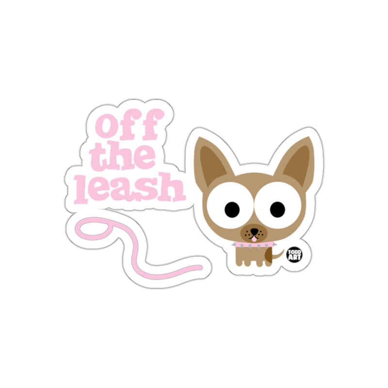 Load image into Gallery viewer, Off the Leash Dog with Pink Leash Sticker
