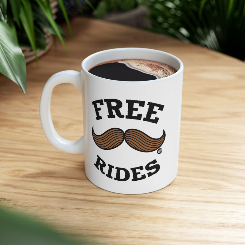 Load image into Gallery viewer, Free Rides Mustache Mug Perfect for Coffee Lovers
