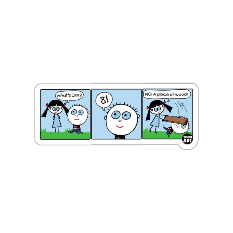 Load image into Gallery viewer, Funny Math Comic Strip Sticker Todd Art Design
