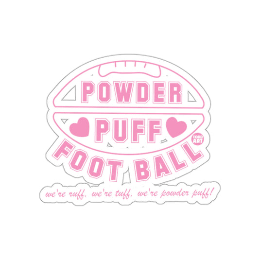 Powder Puff Football Design Great for a Sports Fan sticker