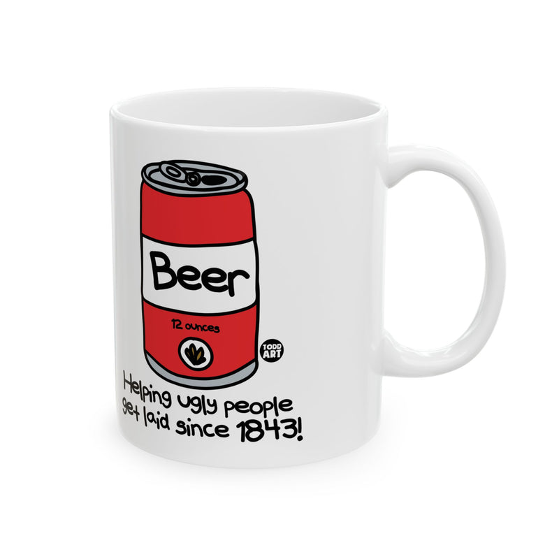 Load image into Gallery viewer, Beer Getting People Laid Mug, Funny Beer Drinker Coffee Mug, Beer Lover Mug
