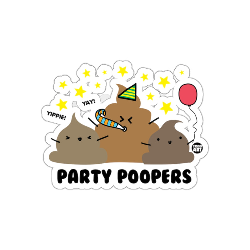 Load image into Gallery viewer, Party Poopers With Stars Yay Yippie And Balloon sticker
