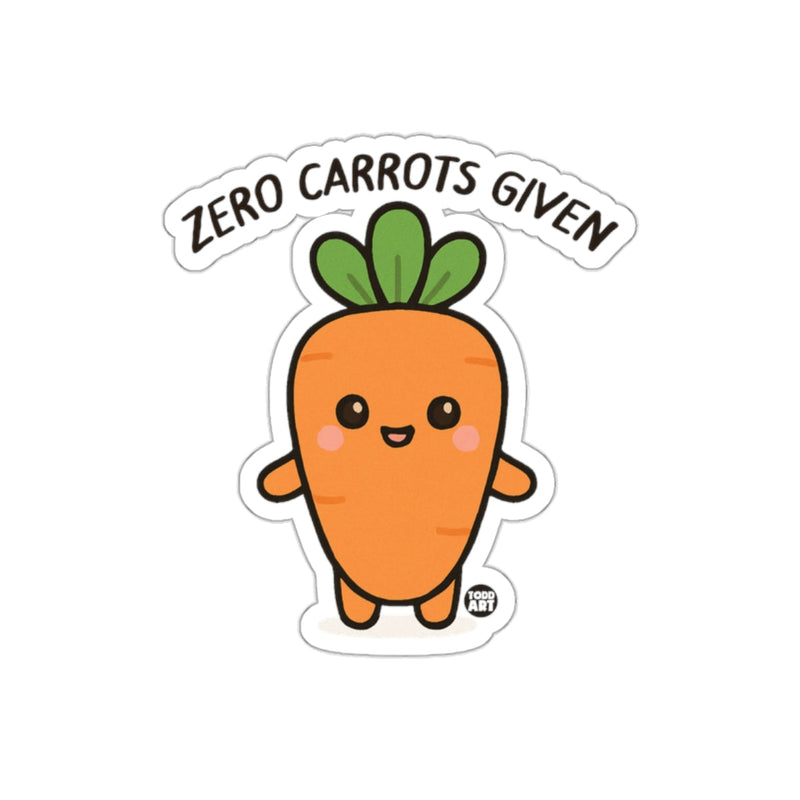 Load image into Gallery viewer, Zero Carrots Given Cute Carrot Character Sticker
