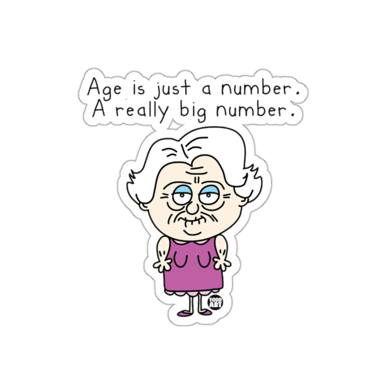 Load image into Gallery viewer, Age Is Just A Number Big Number Sticker Product
