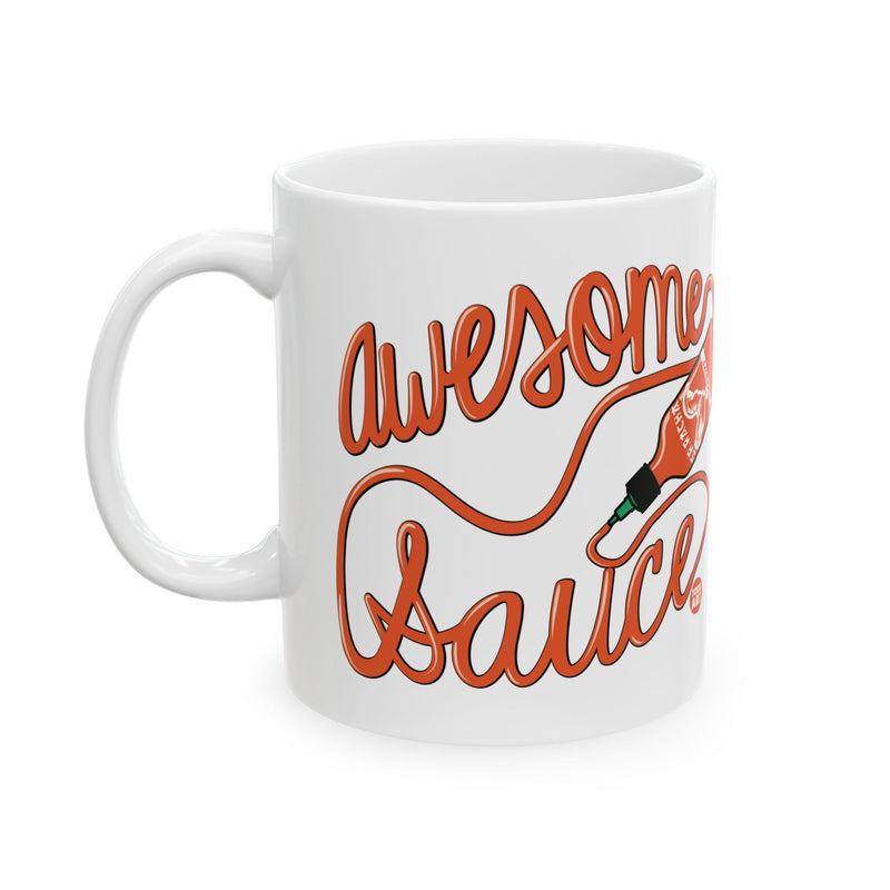 Load image into Gallery viewer, Awesome Sauce Mug, Siracha Sauce Mug, Siracha Lover Mug Gift
