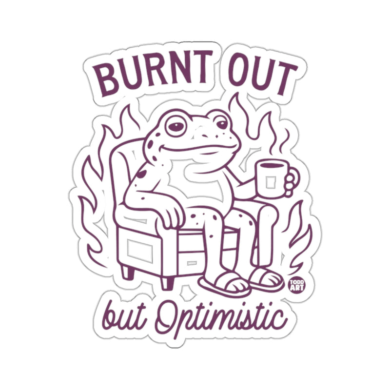 Load image into Gallery viewer, Burnt Out but Optimistic Frog in Chair with Mug 
