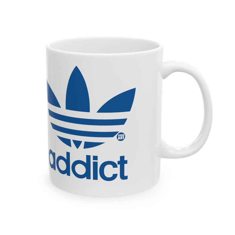Load image into Gallery viewer, Addict Adidas 11oz White Mug, Funny Adidas Addict Mugs, Adidas Obsession Mugs
