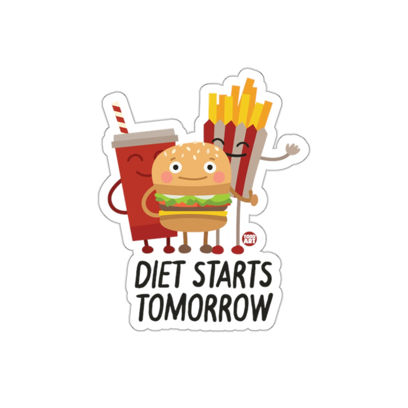 Load image into Gallery viewer, Fun Diet Starts Tomorrow Sticker for Humor
