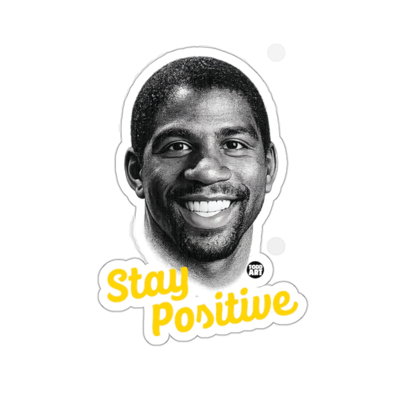 Load image into Gallery viewer, Magic Johnson Black White Art Stay Positive 

