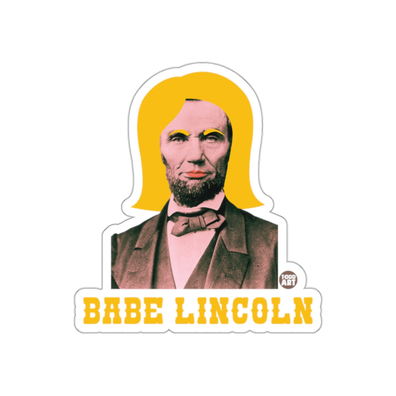Load image into Gallery viewer, Babe Lincoln Unique and Colorful Sticker Design
