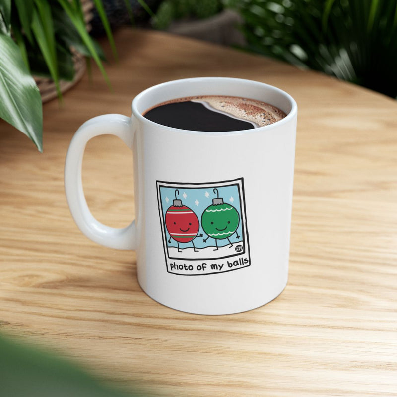 Load image into Gallery viewer, Humor Christmas Mug with Cute Ornament Artwork
