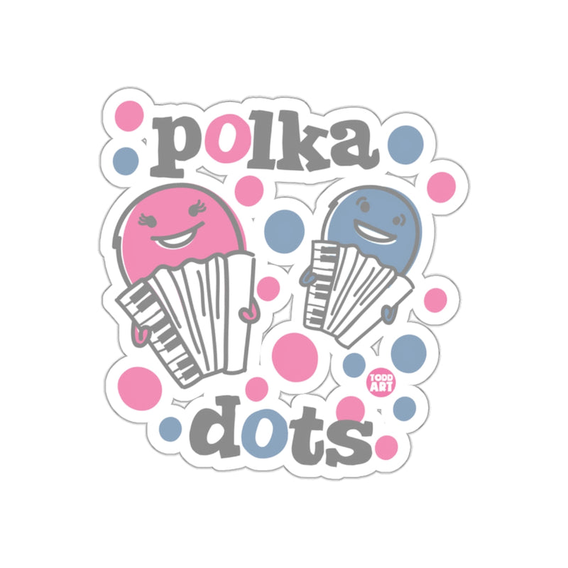 Load image into Gallery viewer, Polka Dots With Musical Animals for Accordion Lovers sticker
