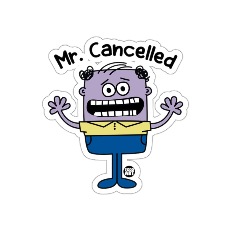 Load image into Gallery viewer, Mr. Cancelled Cartoon Character Sticker
