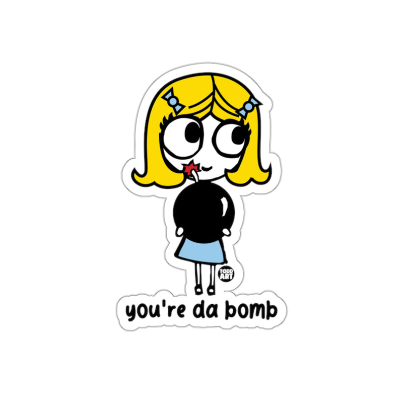 Load image into Gallery viewer, You're Da Bomb Sticker Fun Cartoon Character Sticker
