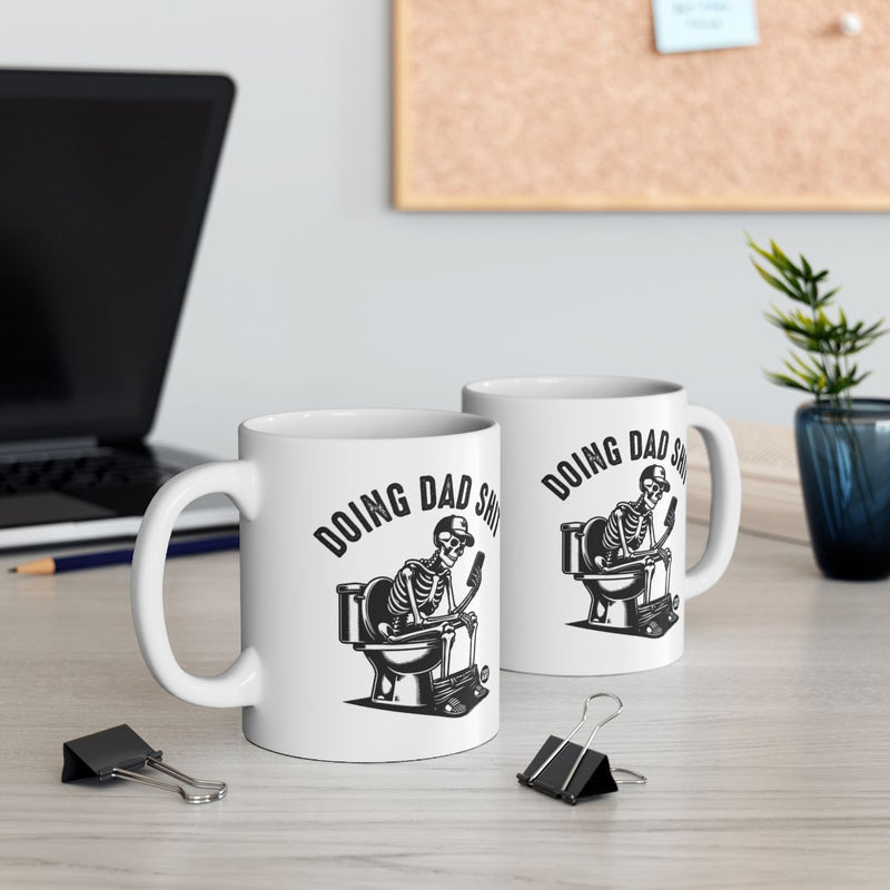 Load image into Gallery viewer, Doing Dad Shit Skeleton Design Funny Mug Product
