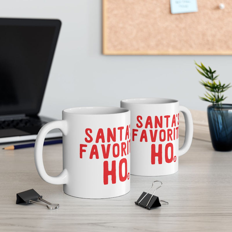 Load image into Gallery viewer, Santa's Favorite Ho Fun Holiday Ceramic Mug Set
