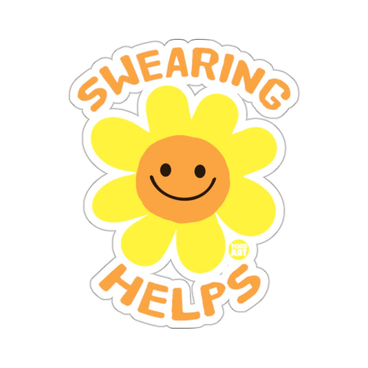 SWEARING HELPS Yellow Smiley Flower TODD ART 