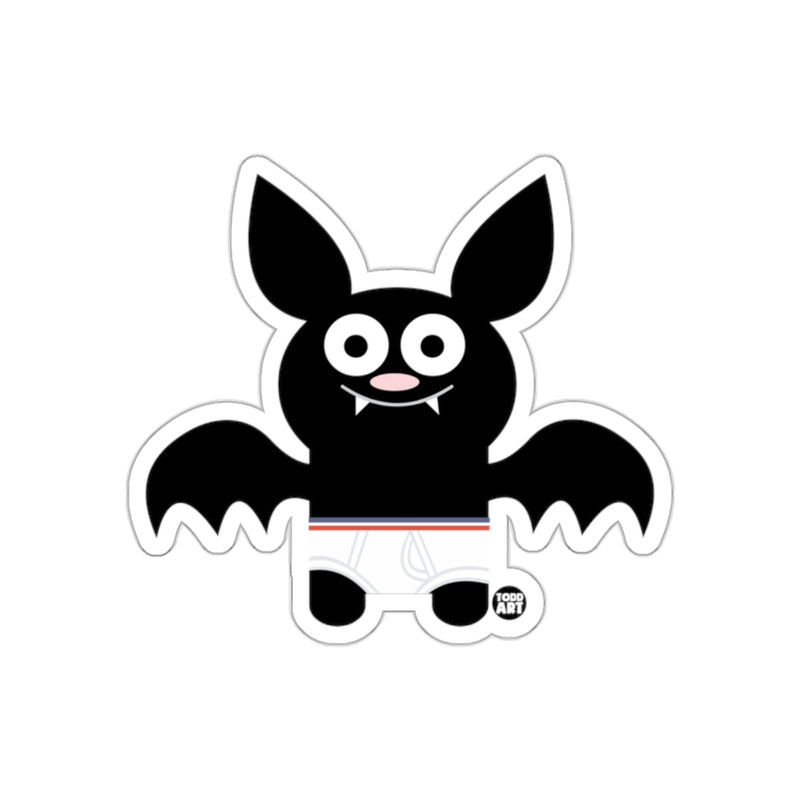 Load image into Gallery viewer, Cute Cartoon Bat with Fangs and Wings Sticker
