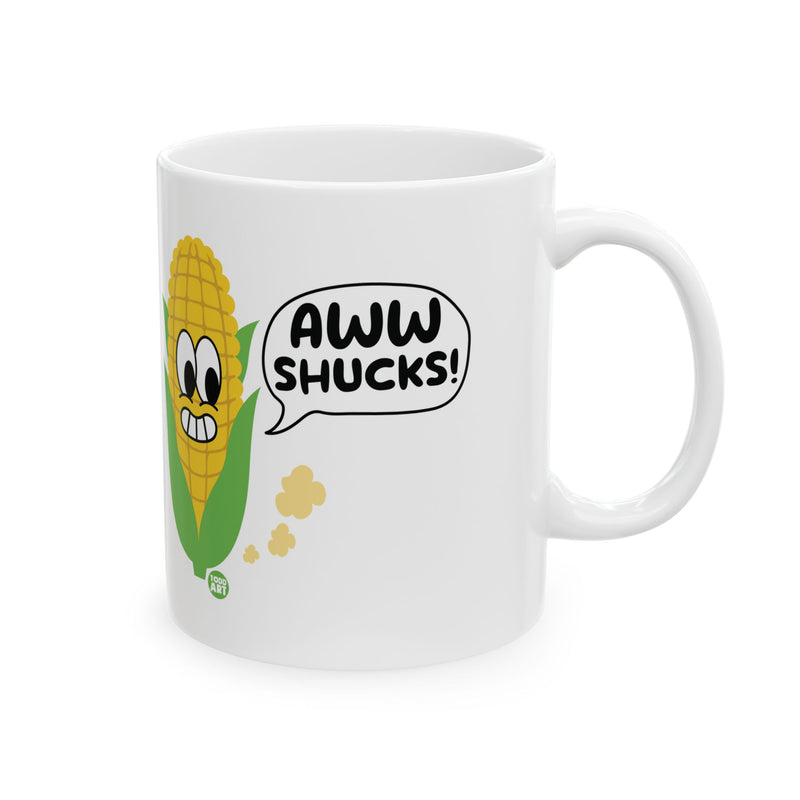 Load image into Gallery viewer, Aww Shucks Corn Fart Mug, Funny Corn Cob Mug, Corn Cob Pun Mug
