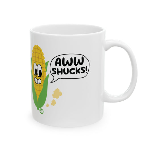 Aww Shucks Corn Fart Mug, Funny Corn Cob Mug, Corn Cob Pun Mug