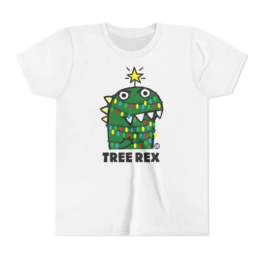 Tree Rex Kids Christmas Tee, Dinosaur Xmas Tree Children's Shirt, Funny Xmas Tee Kids
