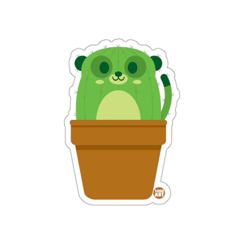 Load image into Gallery viewer, Adorable Panda Cactus Illustration Sticker for Fun Decor
