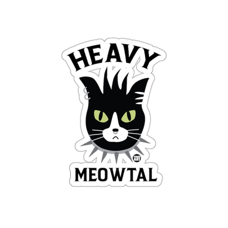 Load image into Gallery viewer, Heavy Meowtal Cat Sticker for Music and Cat Lovers
