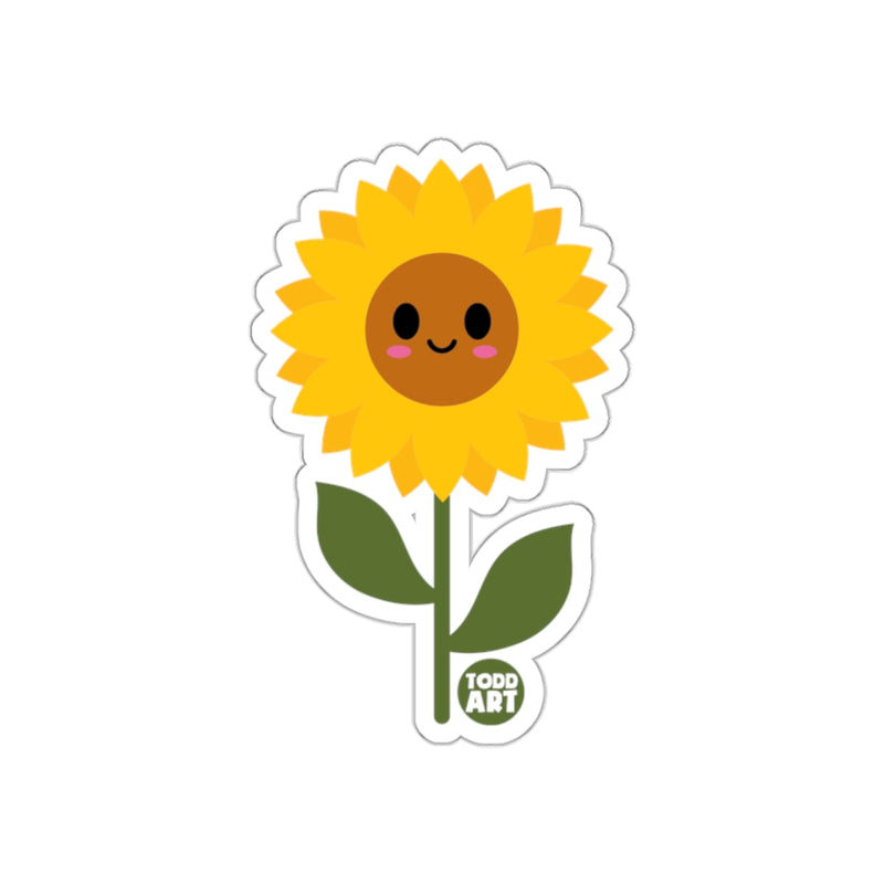 Load image into Gallery viewer, Cute Smiling Sunflower Todd Art Sticker for All Ages
