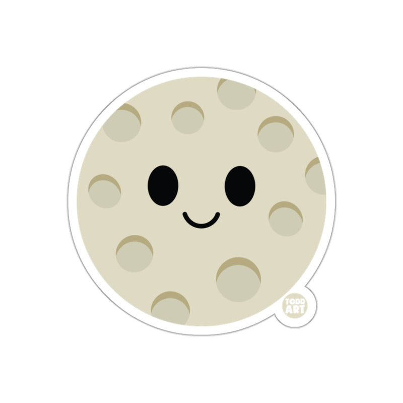 Load image into Gallery viewer, Cute Smiling Moon Sticker with Todd Art Design
